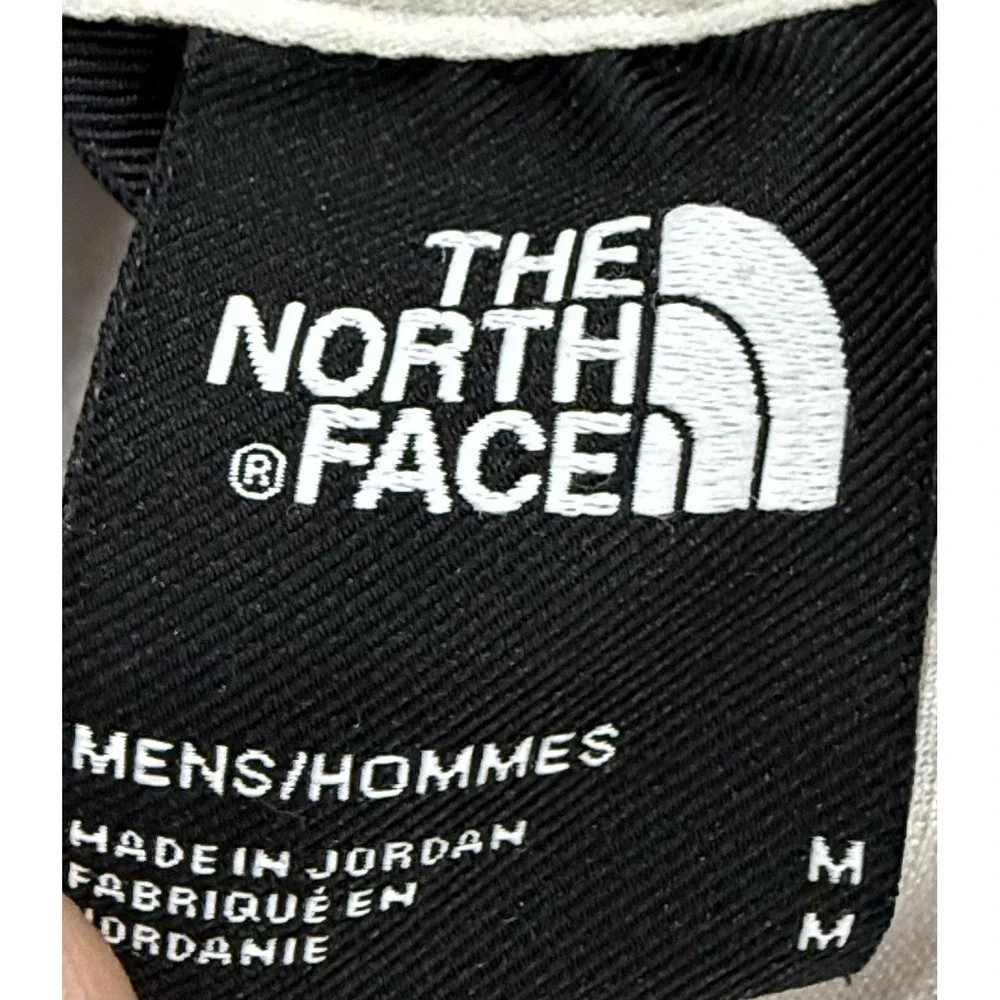 The North Face Men's White Pullover Fleece Hoodie Logo Pockets Drawstring Size M